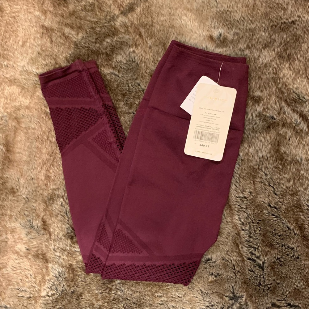NWT Fabletics Burgandy Leggings